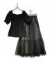 Ameri（アメリ）の古着「CONSTRICTED TOP DOT TULLE SET DRESS」｜ブラック