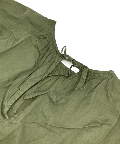 MARILYN MOON（マリリンムーン）MARILYN MOON (マリリンムーン) sheer cotton bl ブラウス グリーン サイズ:FREE 未使用品の古着・服飾アイテム