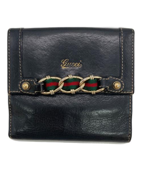 GUCCI（グッチ）GUCCI (グッチ) 2つ折り財布 ブラックの古着・服飾アイテム