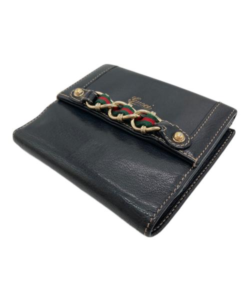 GUCCI（グッチ）GUCCI (グッチ) 2つ折り財布 ブラックの古着・服飾アイテム
