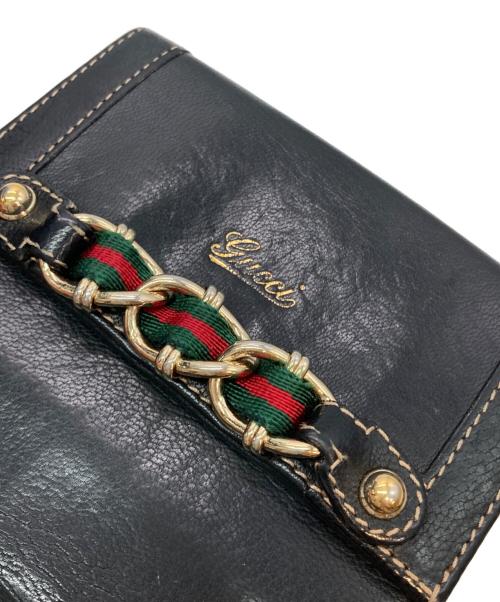 GUCCI（グッチ）GUCCI (グッチ) 2つ折り財布 ブラックの古着・服飾アイテム