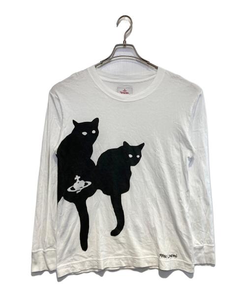 Vivienne Westwood man（ヴィヴィアン ウェストウッド マン）Vivienne Westwood man (ヴィヴィアン ウェストウッド マン) L/Sプリントカットソー ホワイト サイズ:Mの古着・服飾アイテム