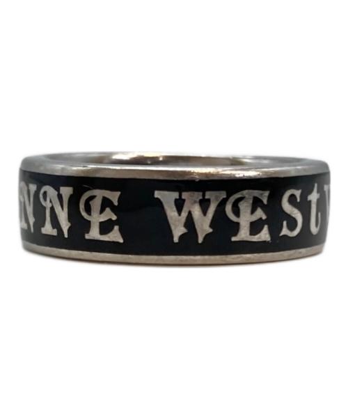 Vivienne Westwood（ヴィヴィアンウエストウッド）Vivienne Westwood (ヴィヴィアンウエストウッド) Conduit Street Ring シルバー×ブラック サイズ:13号の古着・服飾アイテム
