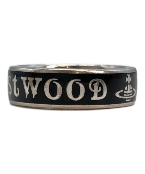 Vivienne Westwood（ヴィヴィアンウエストウッド）Vivienne Westwood (ヴィヴィアンウエストウッド) Conduit Street Ring シルバー×ブラック サイズ:13号の古着・服飾アイテム