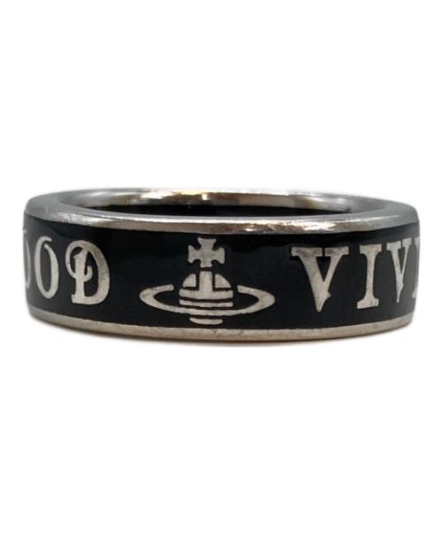 Vivienne Westwood（ヴィヴィアンウエストウッド）Vivienne Westwood (ヴィヴィアンウエストウッド) Conduit Street Ring シルバー×ブラック サイズ:13号の古着・服飾アイテム