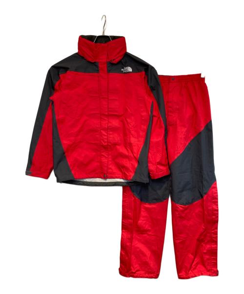 THE NORTH FACE（ザ ノース フェイス）THE NORTH FACE (ザ ノース フェイス) RAINTEX Plasmaセットアップ レッド×ブラック サイズ:Lの古着・服飾アイテム