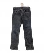 TRUE RELIGIONトゥルー レリジョン）の古着「RICKY SN FLAP FOIL COATED JEAN」｜ブラック
