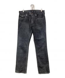 TRUE RELIGION（トゥルー レリジョン）の古着「RICKY SN FLAP FOIL COATED JEAN」｜ブラック