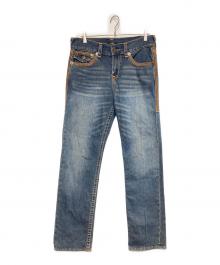 TRUE RELIGION（トゥルー レリジョン）の古着「Ricky Flap Straight Jean」｜インディゴ