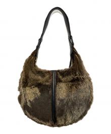 LONGCHAMP（ロンシャン）の古着「エコファーワンショルダーバッグ」｜ブラウン