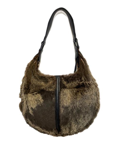 LONGCHAMP（ロンシャン）LONGCHAMP (ロンシャン) エコファーワンショルダーバッグ ブラウンの古着・服飾アイテム