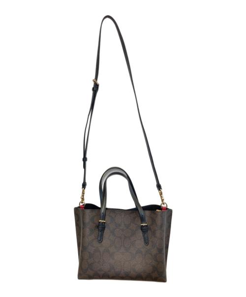 COACH（コーチ）COACH (コーチ) モリー トート バッグ25・シグネチャーキャンバス ブラウンの古着・服飾アイテム