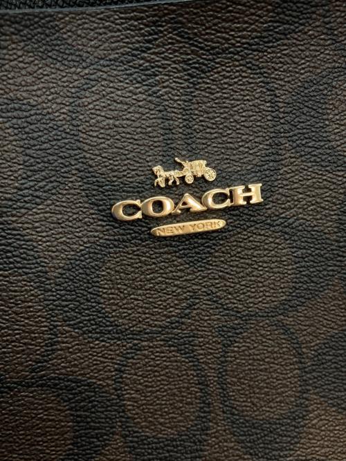 COACH（コーチ）COACH (コーチ) モリー トート バッグ25・シグネチャーキャンバス ブラウンの古着・服飾アイテム