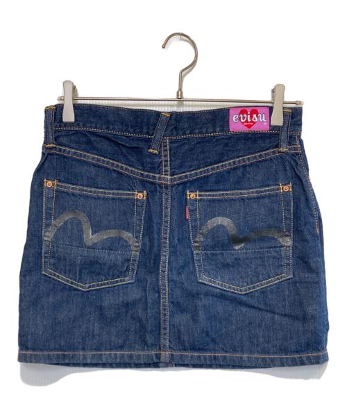 EVISU（エヴィス）EVISU (エヴィス) カモメプリントデニムタイトミニスカート インディゴ サイズ:Sの古着・服飾アイテム