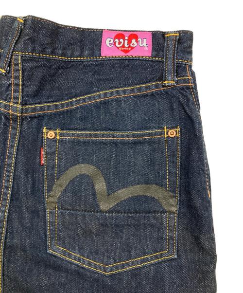 EVISU（エヴィス）EVISU (エヴィス) カモメプリントデニムタイトミニスカート インディゴ サイズ:Sの古着・服飾アイテム