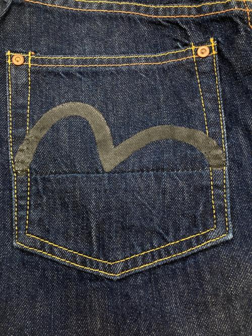 EVISU（エヴィス）EVISU (エヴィス) カモメプリントデニムタイトミニスカート インディゴ サイズ:Sの古着・服飾アイテム