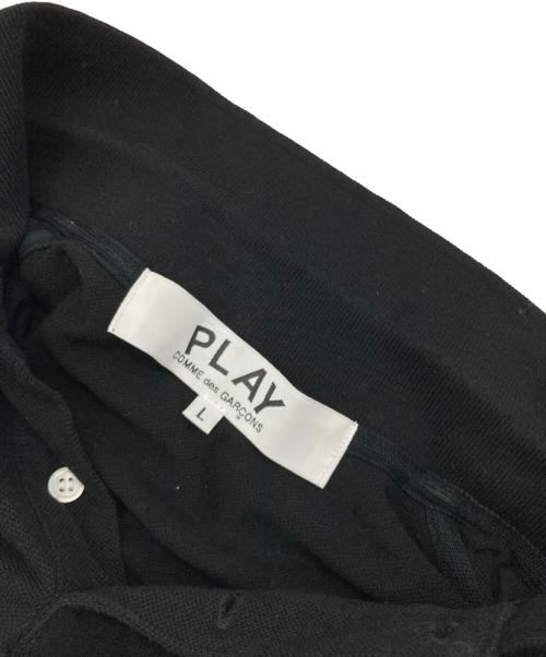 PLAY COMME des GARCONS（プレイコムデギャルソン）PLAY COMME des GARCONS (プレイコムデギャルソン) ポロシャツ ブラック サイズ:Lの古着・服飾アイテム