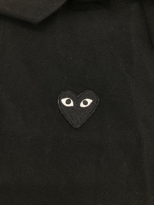 PLAY COMME des GARCONS（プレイコムデギャルソン）PLAY COMME des GARCONS (プレイコムデギャルソン) ポロシャツ ブラック サイズ:Lの古着・服飾アイテム