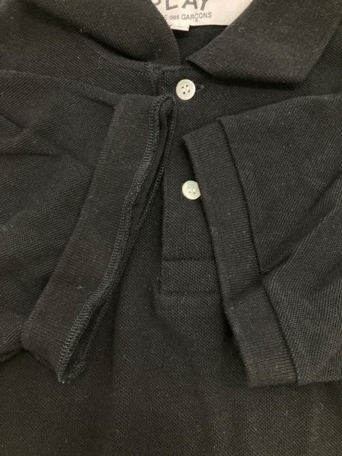 PLAY COMME des GARCONS（プレイコムデギャルソン）PLAY COMME des GARCONS (プレイコムデギャルソン) ポロシャツ ブラック サイズ:Lの古着・服飾アイテム