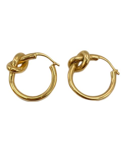CELINE（セリーヌ）CELINE (セリーヌ) ノット スモールフープ ピアス ゴールドの古着・服飾アイテム