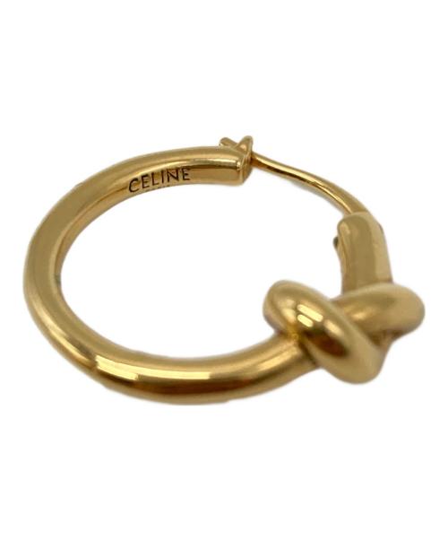 CELINE（セリーヌ）CELINE (セリーヌ) ノット スモールフープ ピアス ゴールドの古着・服飾アイテム