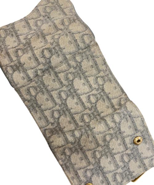 Christian Dior（クリスチャン ディオール）Christian Dior (クリスチャン ディオール) Saddle Lotus ウォレット グレーの古着・服飾アイテム