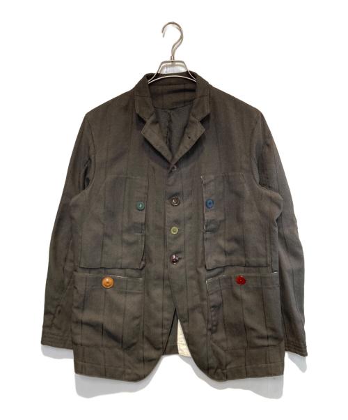 UNDERCOVER（アンダーカバー）UNDERCOVER (アンダーカバー) ステッチワークジャケット ブラウン サイズ:4の古着・服飾アイテム