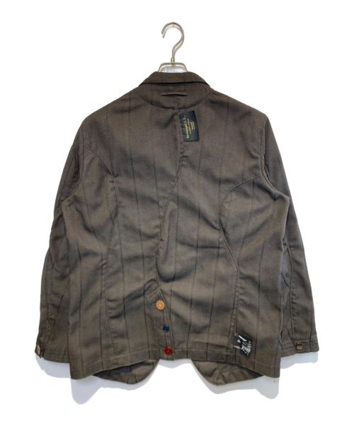 UNDERCOVER（アンダーカバー）UNDERCOVER (アンダーカバー) ステッチワークジャケット ブラウン サイズ:4の古着・服飾アイテム