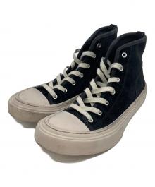 ANN DEMEULEMEESTER（アンドゥムルメステール）の古着「SARIN VULCANIZED MID-TOP」｜ブラック