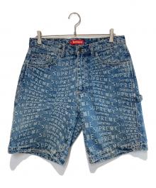 SUPREME（シュプリーム）の古着「WARP JACQUARD LOGOS DENIM PAINTER SHORT」｜インディゴ