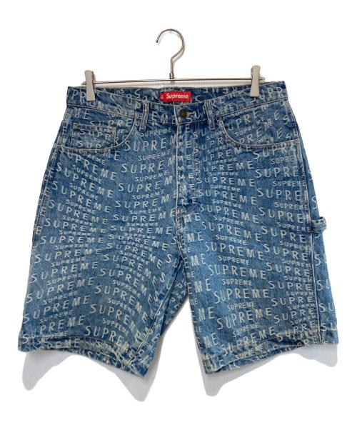 SUPREME（シュプリーム）SUPREME (シュプリーム) WARP JACQUARD LOGOS DENIM PAINTER SHORT インディゴ サイズ:32の古着・服飾アイテム