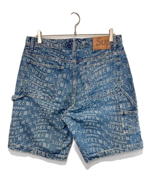 SUPREME（シュプリーム）SUPREME (シュプリーム) WARP JACQUARD LOGOS DENIM PAINTER SHORT インディゴ サイズ:32の古着・服飾アイテム