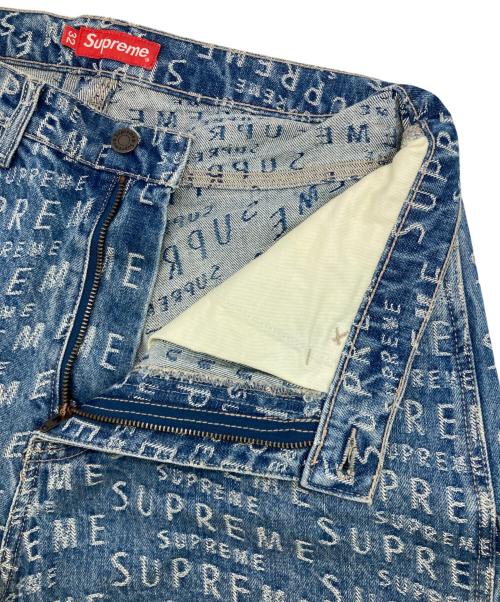 SUPREME（シュプリーム）SUPREME (シュプリーム) WARP JACQUARD LOGOS DENIM PAINTER SHORT インディゴ サイズ:32の古着・服飾アイテム