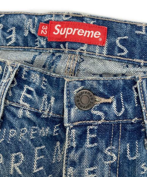 SUPREME（シュプリーム）SUPREME (シュプリーム) WARP JACQUARD LOGOS DENIM PAINTER SHORT インディゴ サイズ:32の古着・服飾アイテム