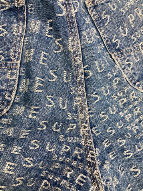 SUPREME（シュプリーム）SUPREME (シュプリーム) WARP JACQUARD LOGOS DENIM PAINTER SHORT インディゴ サイズ:32の古着・服飾アイテム