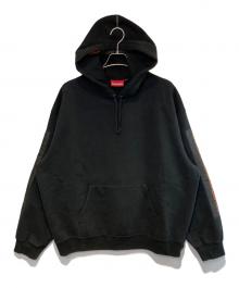 SUPREME（シュプリーム）の古着「Woven Patches Hooded Sweatshirt」｜ブラック×レッド