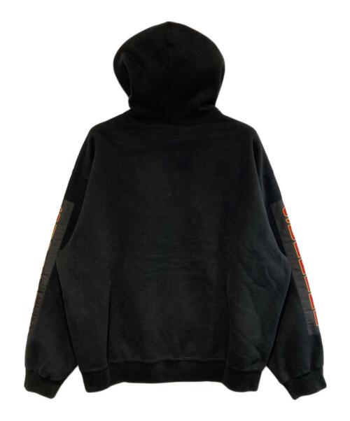 SUPREME（シュプリーム）SUPREME (シュプリーム) Woven Patches Hooded Sweatshirt ブラック×レッド サイズ:XLの古着・服飾アイテム