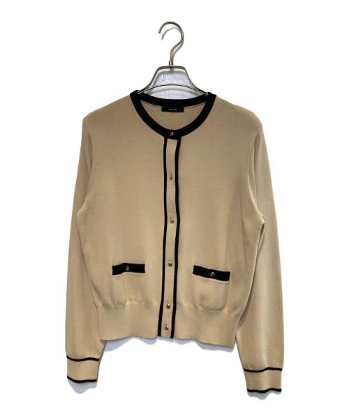 allureville（アルアバイル）allureville (アルアバイル) ハイショクポケットクルーカーディガン ベージュ サイズ:2の古着・服飾アイテム