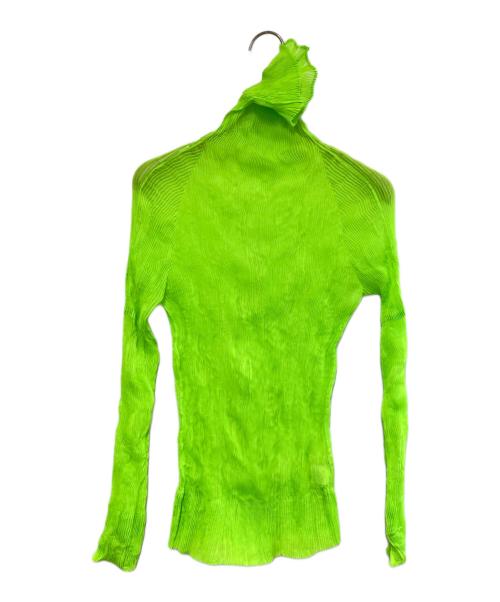 ISSEY MIYAKE（イッセイミヤケ）ISSEY MIYAKE (イッセイミヤケ) プリーツカットソー グリーン サイズ:2の古着・服飾アイテム