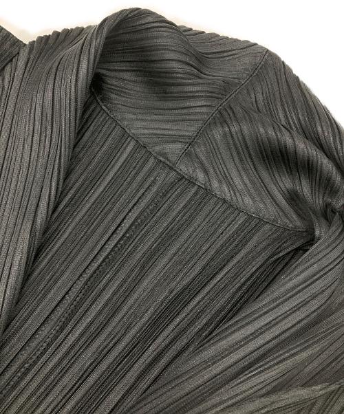 PLEATS PLEASE（プリーツプリーズ）PLEATS PLEASE (プリーツプリーズ) ショールカラー3Bプリーツジャケット ブラック サイズ:4の古着・服飾アイテム
