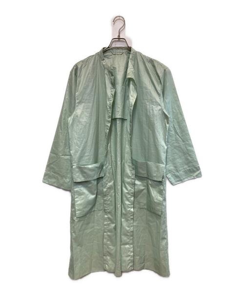 ISSEY MIYAKE FETE（イッセイミヤケフェット）ISSEY MIYAKE FETE (イッセイミヤケフェット) バンドカラーロングコート グリーン サイズ:2の古着・服飾アイテム