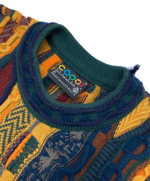 Coogi（クージー）Coogi (クージー) ［古着］3Dニット セーター イエロー×グリーン サイズ:Sの古着・服飾アイテム