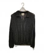 YOKEヨーク）の古着「SILK MOHAIR SKIPPER SWEATER」｜ブラック