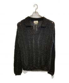 YOKE（ヨーク）の古着「SILK MOHAIR SKIPPER SWEATER」｜ブラック