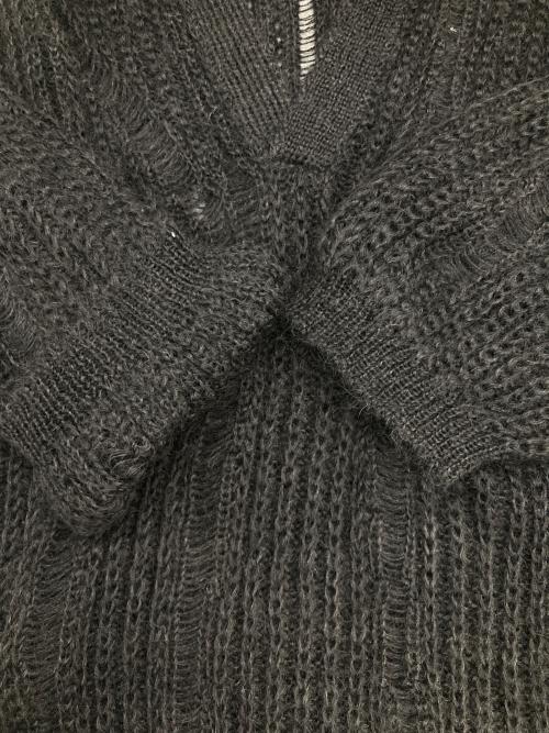 YOKE（ヨーク）YOKE (ヨーク) SILK MOHAIR SKIPPER SWEATER ブラック サイズ:3の古着・服飾アイテム