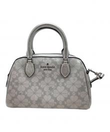 Kate Spade（ケイトスペード）の古着「スペードフラワー スター トス ドリー ダッフル クロスボディ」｜シルバー×ホワイト