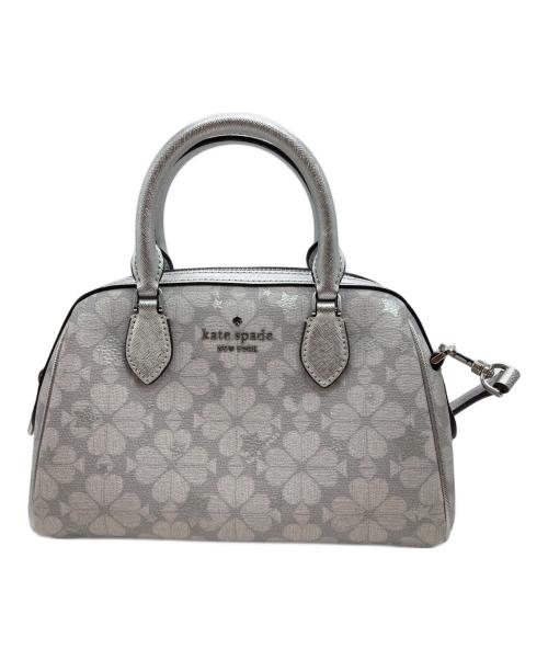 Kate Spade（ケイトスペード）Kate Spade (ケイトスペード) スペードフラワー スター トス ドリー ダッフル クロスボディ シルバー×ホワイトの古着・服飾アイテム