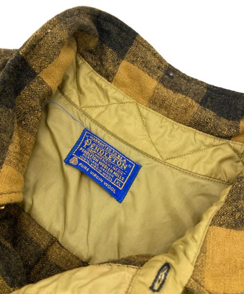 PENDLETON（ペンドルトン）PENDLETON (ペンドルトン) ［古着］チェックBD半袖シャツ イエロー×ブラック サイズ:XLの古着・服飾アイテム