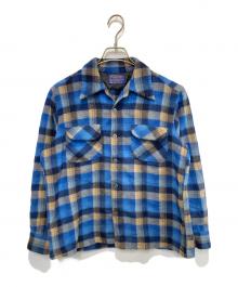 PENDLETON（ペンドルトン）の古着「［古着］チェックウールボードシャツ」｜ブルー×ベージュ