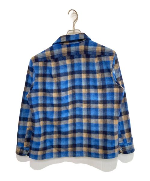 PENDLETON（ペンドルトン）PENDLETON (ペンドルトン) ［古着］チェックウールボードシャツ ブルー×ベージュ サイズ:Lの古着・服飾アイテム